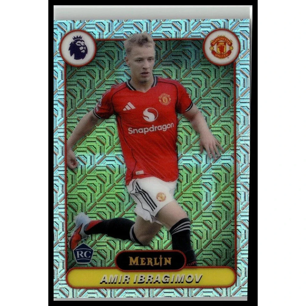2026 Merlin Premier League Amir Ibragimov #132 Man U Mojo Refractor Rookie
